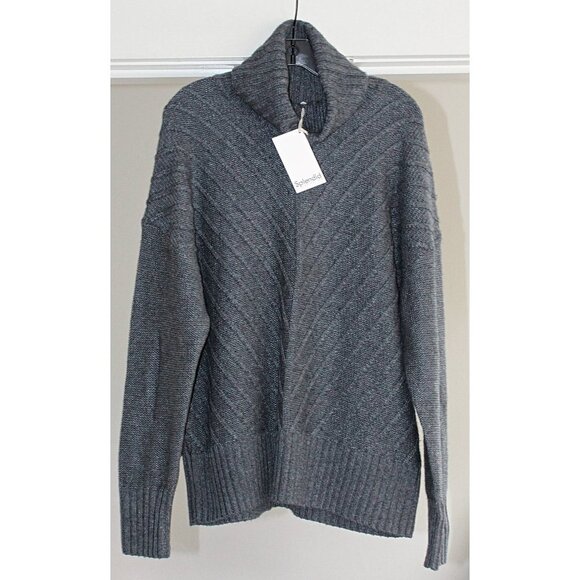 New w/Tags - Splendid Arabella Cowl Neck Pullover, Wool Blend - Grey, Large - Picture 7 of 13